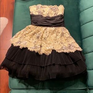 Betsey Johnson Staples Black and Cream Lace Dress